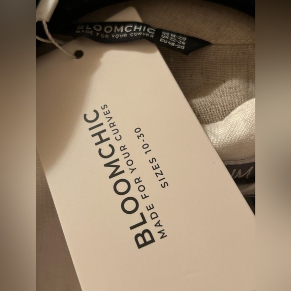 BloomChic Beige Women's Linen/cotton Blazer Jacket NWT. Sz 18/20 - Picture 4 of 5